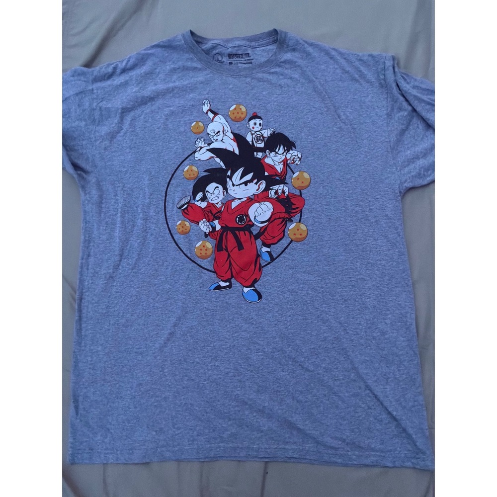 Anime Mens Dragon‎ Ball Graphic T-Shirt XL Gray